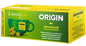 Продукты функционального питания Faberlic (Фаберлик). Чай зелёный с календулой и зверобоем "ORIGIN" ("ОРИДЖН"). Артикул (код) 15123.  Свойства,  состав, цена, способ применения, отзыв