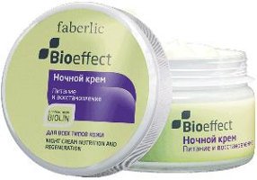 Компания Faberlic (Фаберлик). Ночной крем Bioeffect «Питание и восстановление» для всех типов кожи с пребиотиком Biolin и кислородным комплексом. Артикул 0453